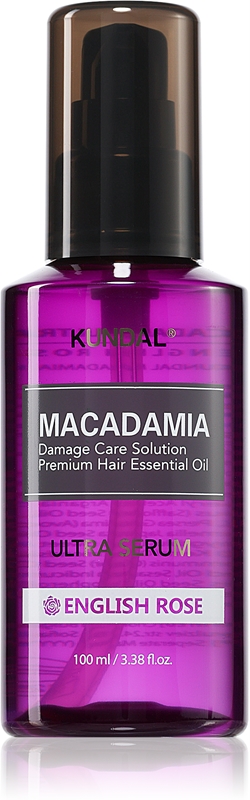 Kundal macadamia ultra serum english rose sérum régénérant à l'huile