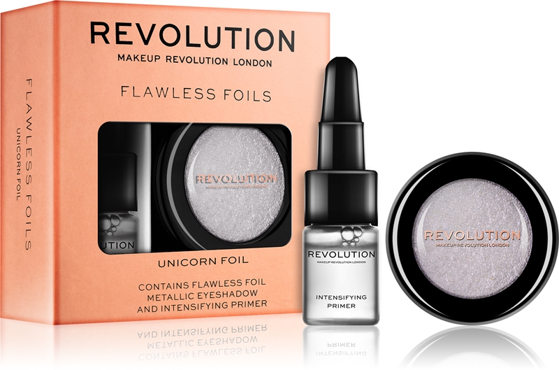 Makeup Revolution Flawless Foils fards à paupières métallisés avec base notino.fr