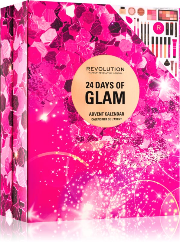 Makeup Revolution Advent Calendar 24 Days Of Glam adventní kalendář