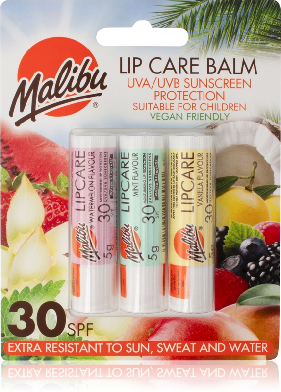 Malibu Sun Protection Duo – Gesichtscreme & Lippenbalsam LSF 30, Wasserresistent