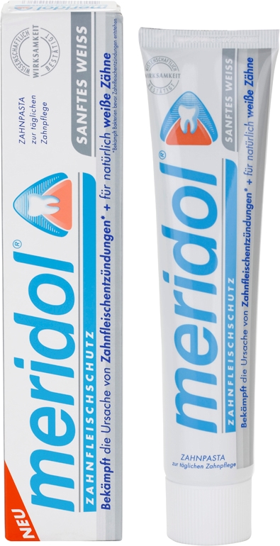 Meridol Toothpaste Ingredients Meridol Gentle White toothpaste against gum bleeding and periodontal ...