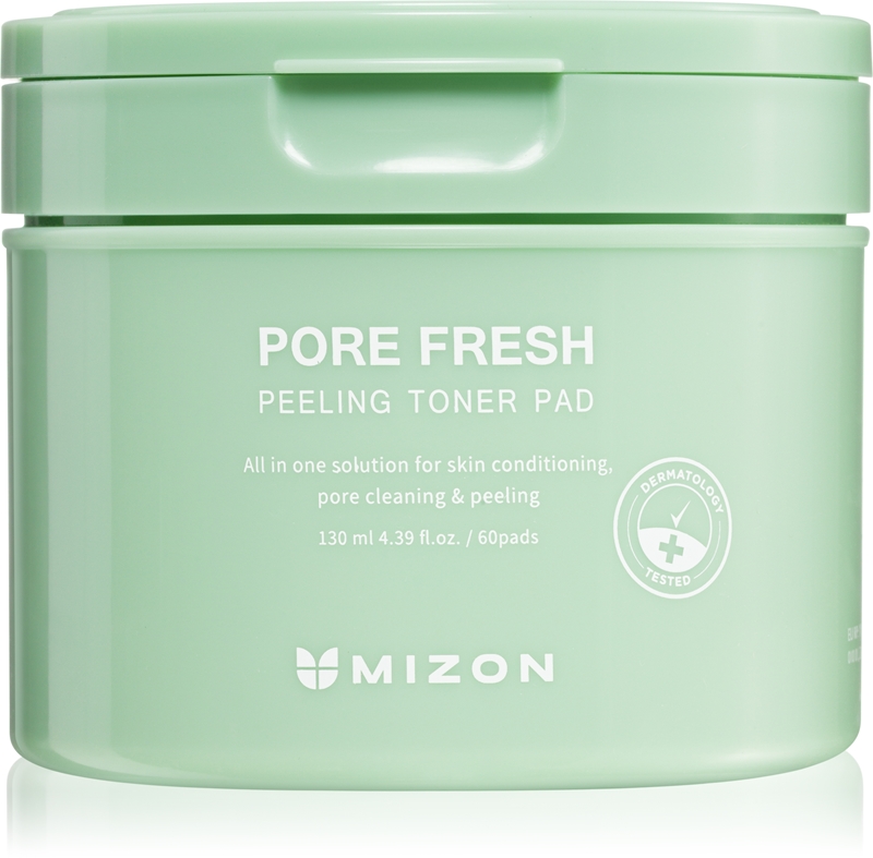 Mizon Pore Fresh exfoliating cotton pads for sensitive acneprone skin