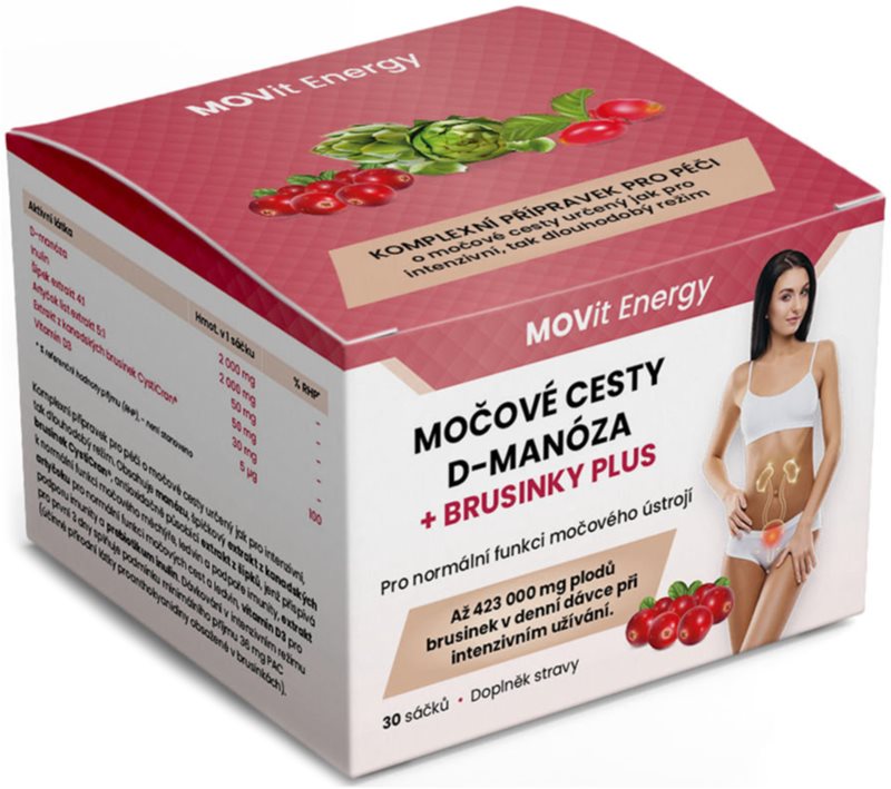 Movit Energy Močové Cesty D Manóza Brusinky Plus Doplněk Stravy Pro Podporu Zdraví Močových 1322