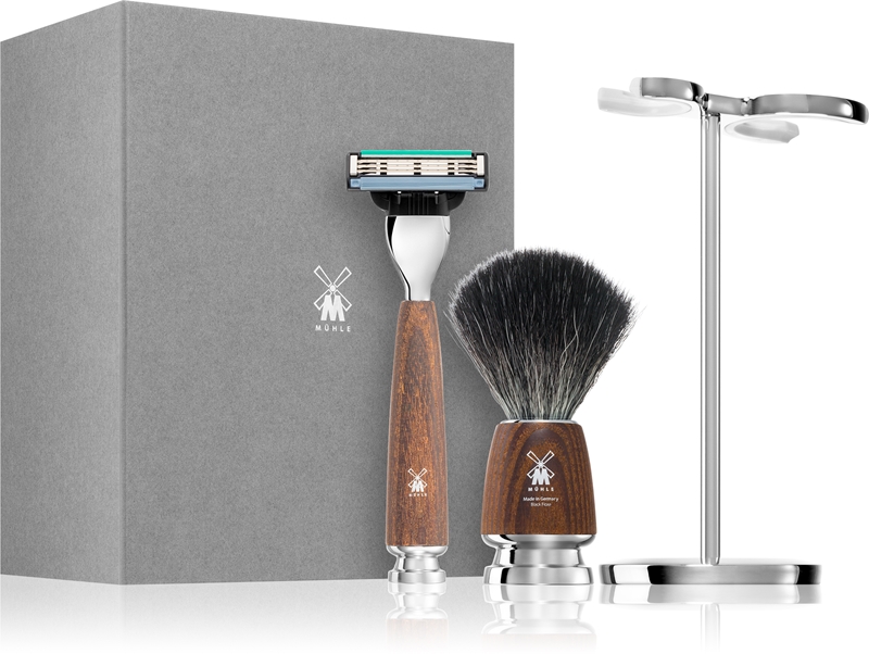 Mühle Rytmo Set Black Resin Shaving Kit Uk