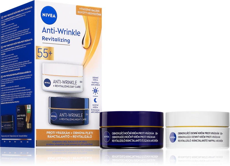 NIVEA Anti-Wrinkle Revitalizing výhodné balenie proti vráskam 55+