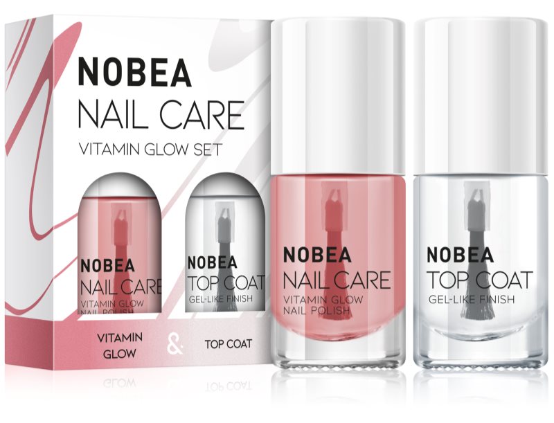 NOBEA Nail Care Vitamin Glow Nail Polish Set mit Nagellacken Vitamin