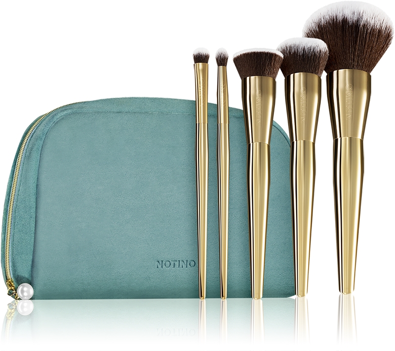 Notino Grace Collection Makeup brush set with cosmetic bag brush set