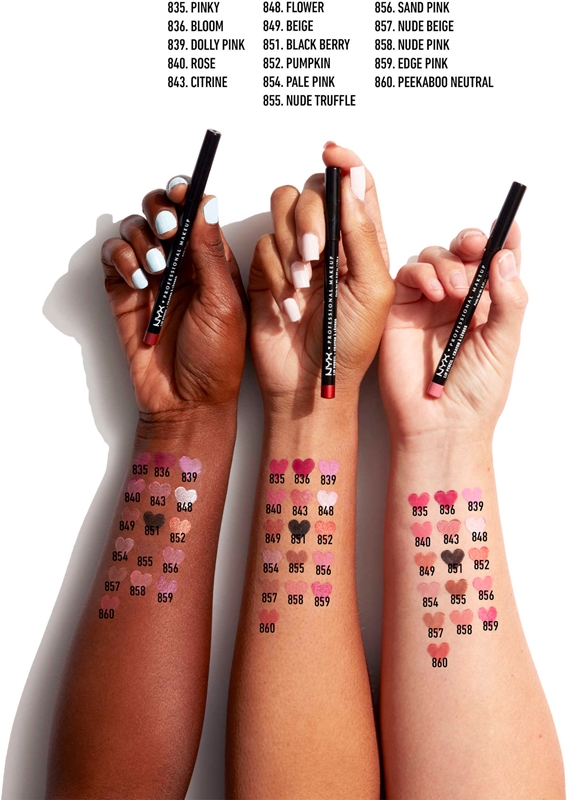 NYX Professional Makeup Slim Lip Pencil crayon lèvres précision notino.be