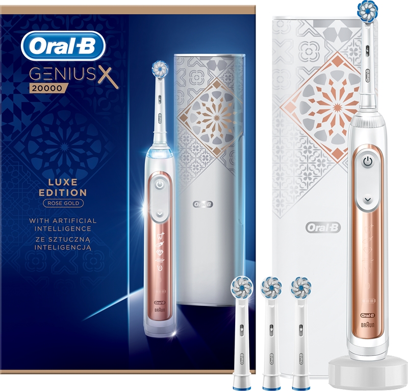 Oral B GeniusX 20000 Luxe Edition Rose Gold Electric Toothbrush