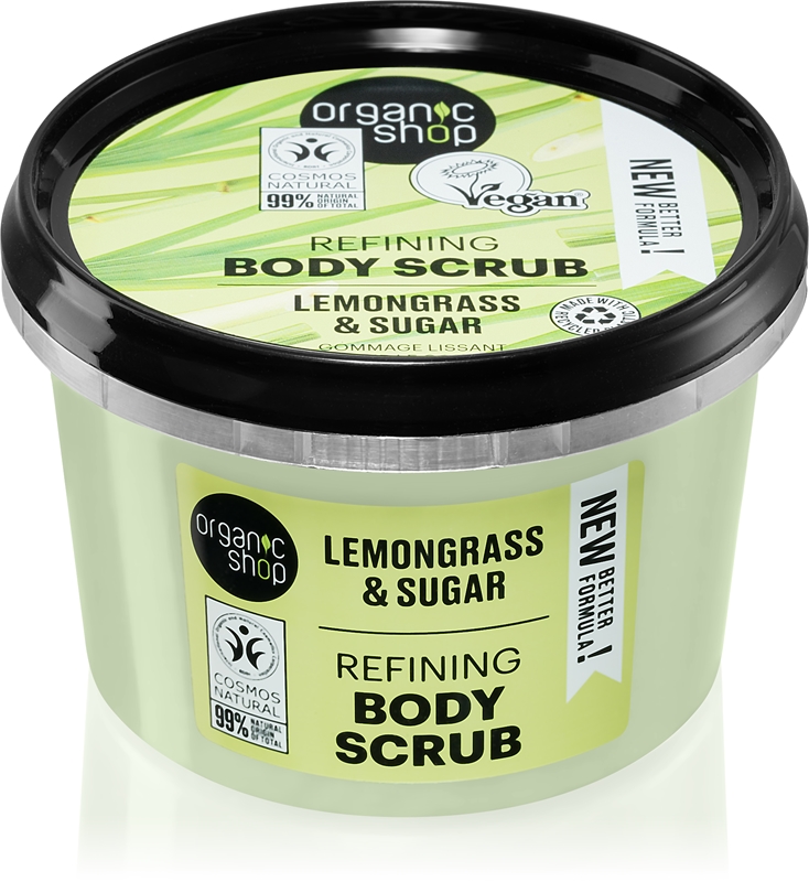 Organic Shop Lemongrass And Sugar Gentle Scrub For The Body Notinoie 7016