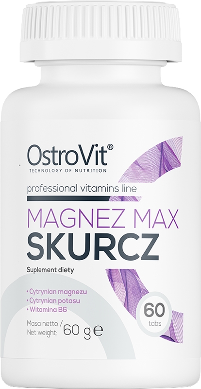 OstroVit Magnez Max Skurcz - Wsparcie Mięśni i Układu Nerwowego (60 tabletek)