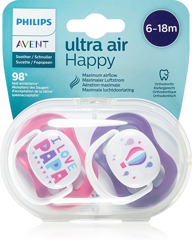 Philips Avent Soother Ultra Air Happy 6 18 m dummy notino.co.uk