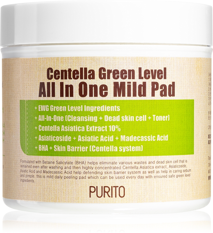 Purito Centella Green Level Exfoliating Cotton Pads notino.ie