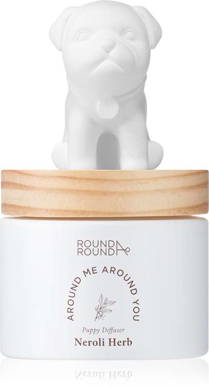 ROUND A‘ROUND Puppy Sleepy Pug - Neroli Herb aroma diffuser with refill ...