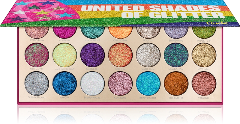Rude Cosmetics United Shades Of Glitter sombra de olhos cintilante ...