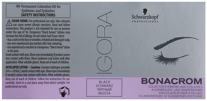 Schwarzkopf Professional Igora Bonacrom Färbung für Wimpern und Brauen ...