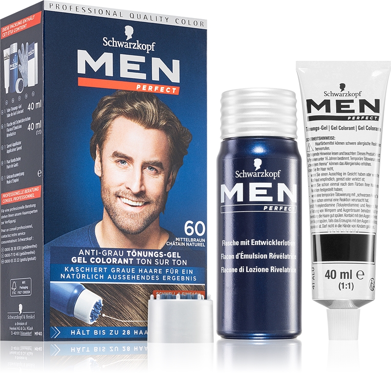 Schwarzkopf Men Perfect AntiGrey Color Gel gel colorato per capelli