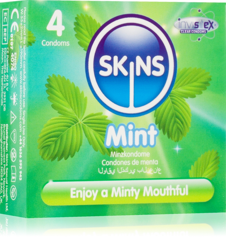 Skins Mint 4 Pack Condoms