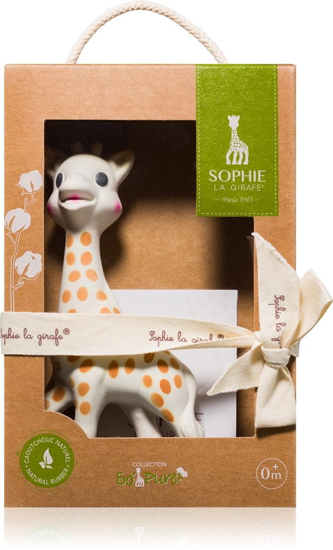 Coffret Cadeau Naissance Sophie La Girafe + Doudou - Jouet Sensoriel 0 Mois+, Caoutchouc Naturel