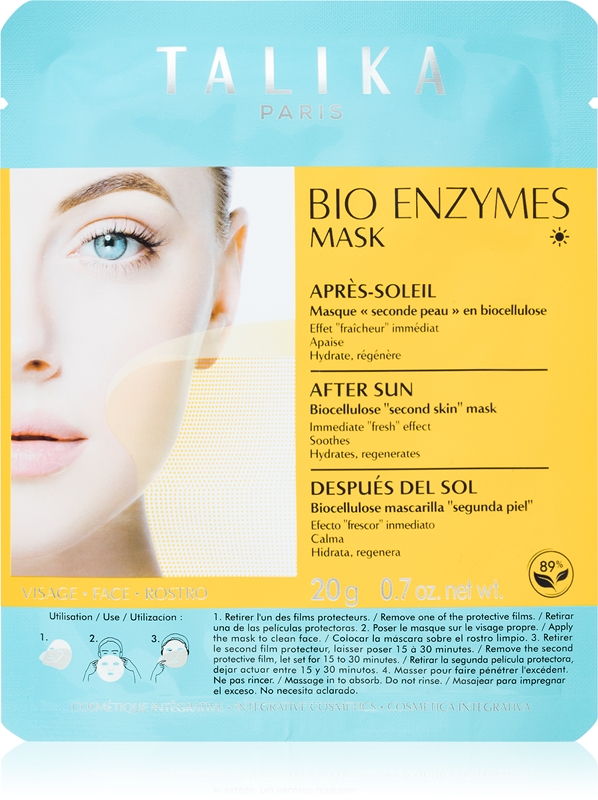 Talika Bio Enzymes Mask After Sun Máscara em folha com efeito calmante
