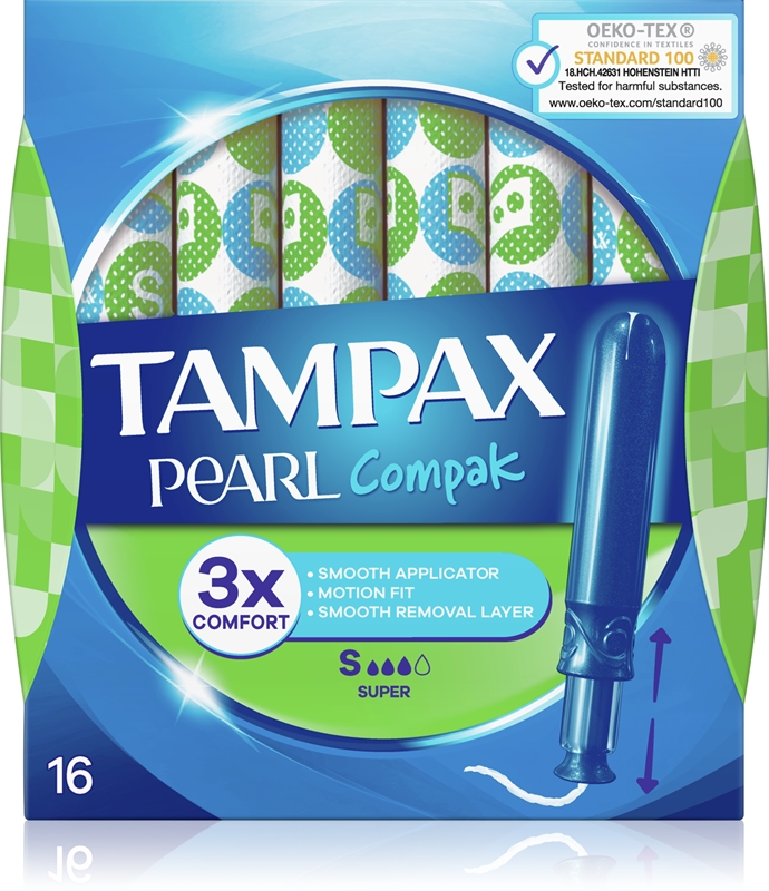 Tampax Compak Pearl Super тампоны с аппликатором notino.ru
