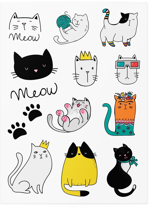 TATTonMe Temporary Tattoos Cats tattoo for children notino.co.uk