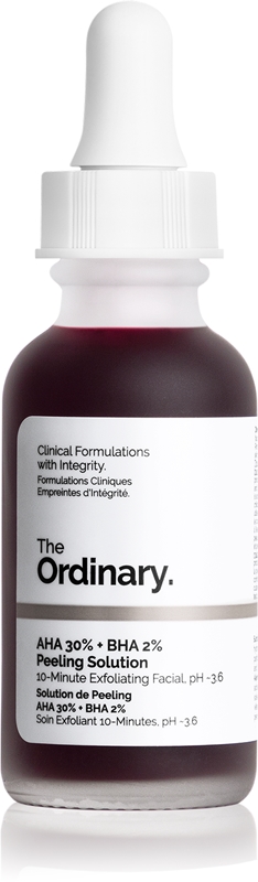 The Ordinary Aha 30 Bha 2 Peeling Solution Anwendung The Ordinary AHA 30% + BHA 2% Peeling Solution soluzione effetto scrub