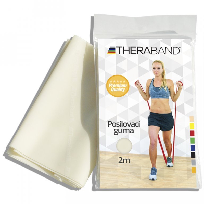 Bande élastique Thera-Band Pour Entraînement - Sans Latex, Résistance Moyenne, Idéale Pour Pilates Et Rééducation - 8