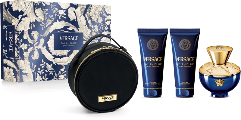 VERSACE Dylan Blue pour Femme Eau de Parfum Spray 100 ml + Duschgel 100 ml + Körperlotion 100 ml