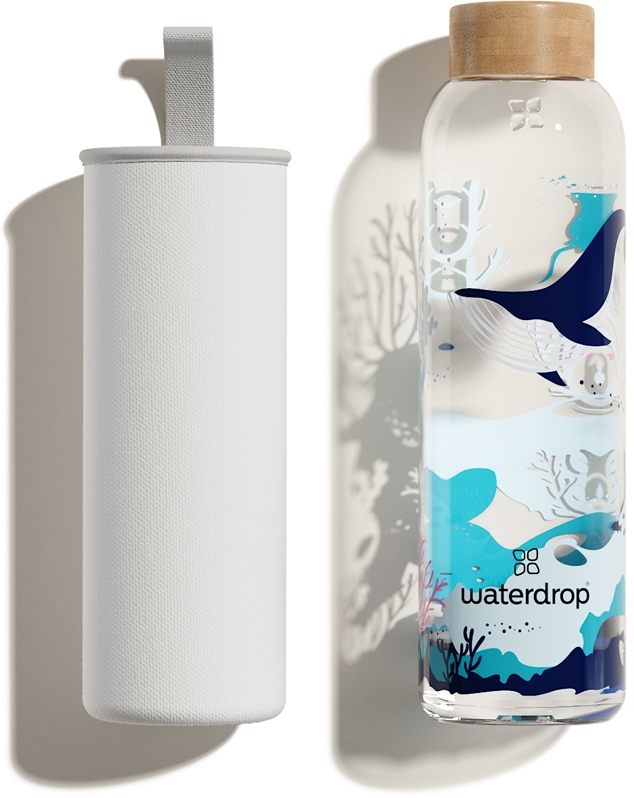 Waterdrop Glass Ocean Glass Water Bottle Limited Edition Notino Co Uk