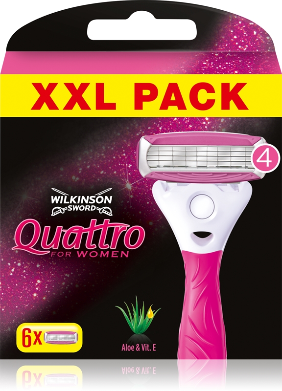 Wilkinson Sword Quattro For Women Aloe Vit E Cabe A Refill Notino Pt