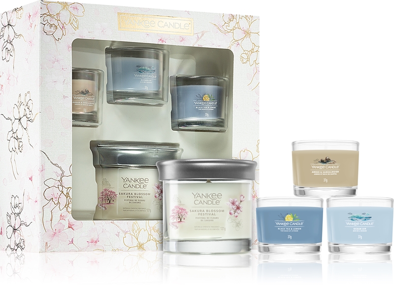 Yankee Candle Sakura Blossoms Festival Small & Votives Candles gift set