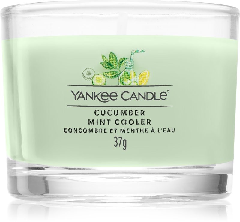 14oz Glass Candle with Cork Lid Cucumber Water and Mint - Threshold™