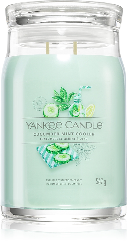 14oz Glass Candle with Cork Lid Cucumber Water and Mint - Threshold™ main image 0