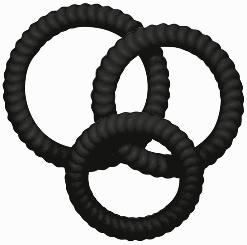 ROMP Remix Trio Cock Ring Set - Anelli Per Il Pene In Silicone Morbido Ed Elastico - Anelli Per Il Pene Non Vibranti Per Uomini - 3 Anelli Di Dimensioni Diverse - Foto 3