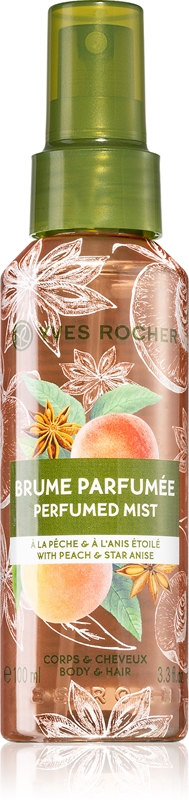 Yves Rocher Peach & Star Anise Парфюмирана мъгла за тяло и коса | notino.bg