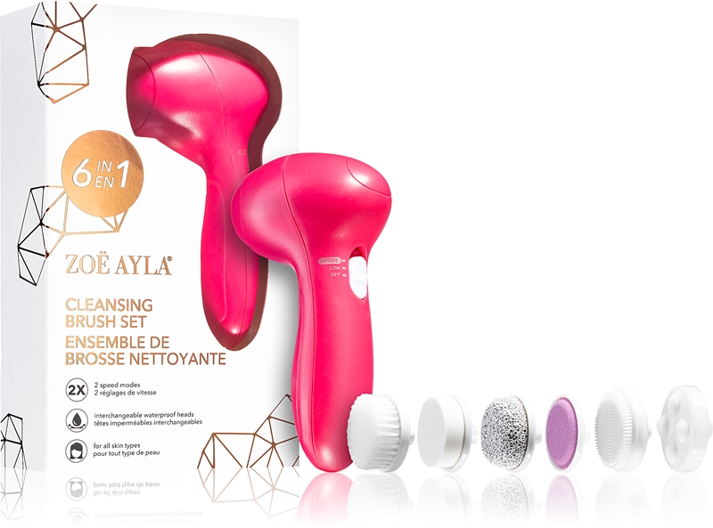 Zoë Ayla Electric Facial Cleansing Brush skin cleansing brush 6in1