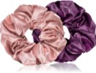 BrushArt Hair Large satin scrunchie set Haargummis Pink & Violet (2 pc)
