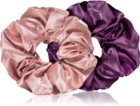 BrushArt Hair Large satin scrunchie set Haargummis Pink & Violet