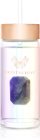 Crystallove Clear Quartz Straw Water Bottle skleněná láhev na vodu s brčkem