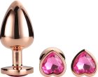 Dream Toys Gleaming Love Silver Plug Set sada análních kolíků Rose Gold Plug Set