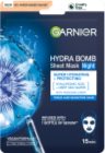 Garnier Textil Masks Hydra Bomb maska nawilżająca w płacie na noc