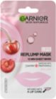 Garnier Replump Mask σούπερ ενυδατική καθαριστική υφασμάτινη μάσκα για τα χείλη