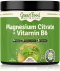 GreenFood Nutrition Magnesium Citrate + Vitamin B6 prášek pro podporu normální činnosti nervové soustavy, svalů, zubů a snížení míry únavy