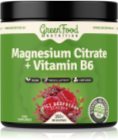 GreenFood Nutrition Magnesium Citrate + Vitamin B6 prášek pro podporu normální činnosti nervové soustavy, svalů, zubů a snížení míry únavy