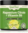 GreenFood Nutrition Magnesium Citrate + Vitamin B6 prášek pro podporu normální činnosti nervové soustavy, svalů, zubů a snížení míry únavy