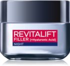 L’Oréal Paris Revitalift Filler raukšles užpildantis naktinis kremas senėjimą lėtinančio poveikio
