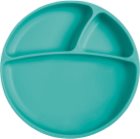 Minikoioi Puzzle Plate Green divided plate with suction cup