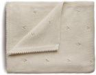 Mushie Knitted Pointelle Baby Blanket couverture tricotée pour enfant