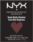 NYX Professional Makeup Nude Matte Shadow Beyond Nude™ Matter Lidschatten Ersatzfüllung